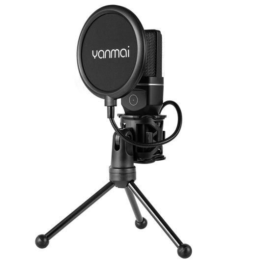 Yanmai SF-777W 2.4G Wireless Gaming Desktop Microphone with RGB Light & Blowout Net, SF-777W