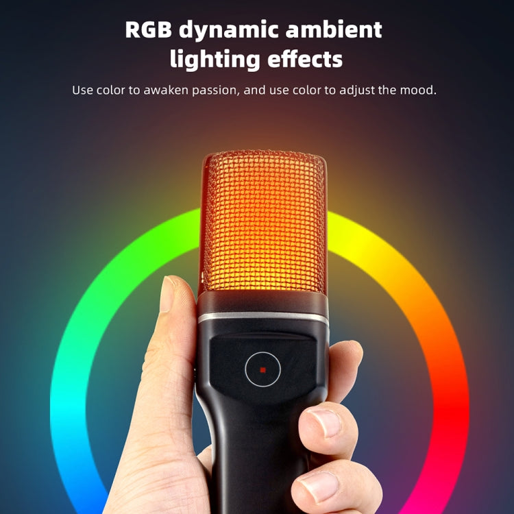 Yanmai SF-777W 2.4G Wireless Gaming Desktop Microphone with RGB Light & Blowout Net, SF-777W