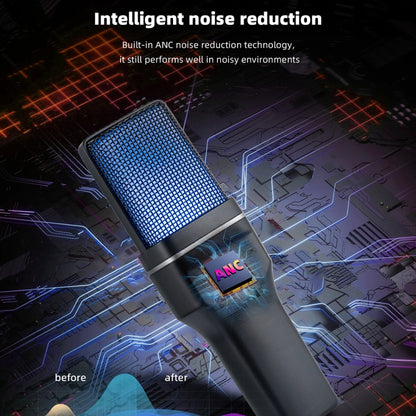 Yanmai SF-777W 2.4G Wireless Gaming Desktop Microphone with RGB Light & Blowout Net, SF-777W