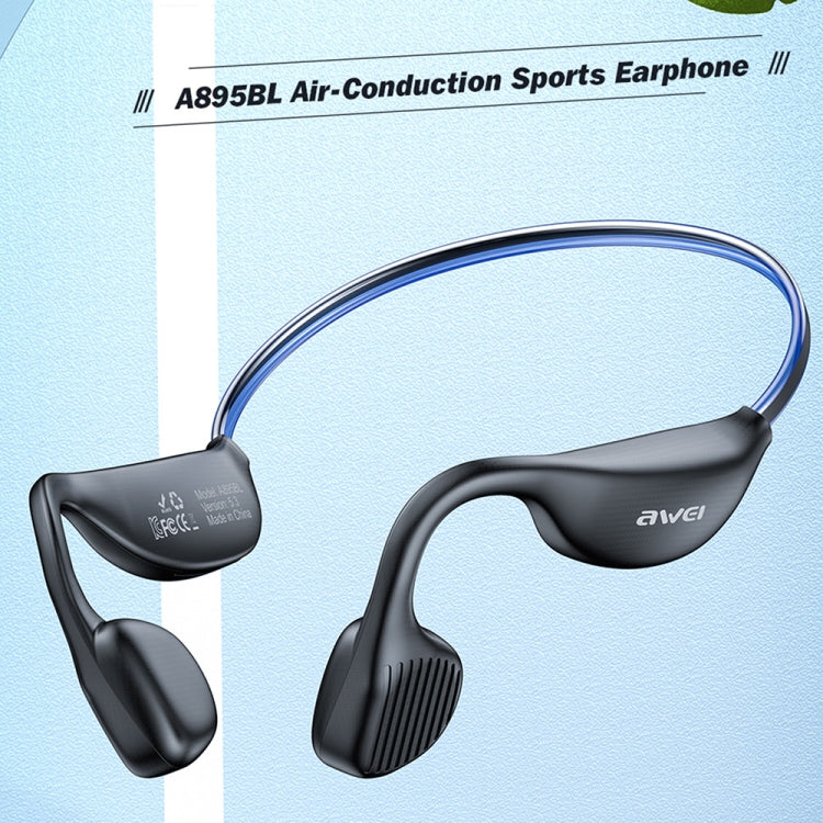 AWEI A895BL Air Conduction Luminous Sports Bluetooth Earphones, A895BL