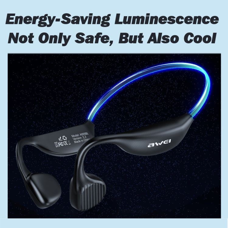 AWEI A895BL Air Conduction Luminous Sports Bluetooth Earphones, A895BL