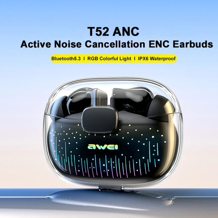 awei T52 ANC TWS Gaming Bluetooth Earbuds, T52