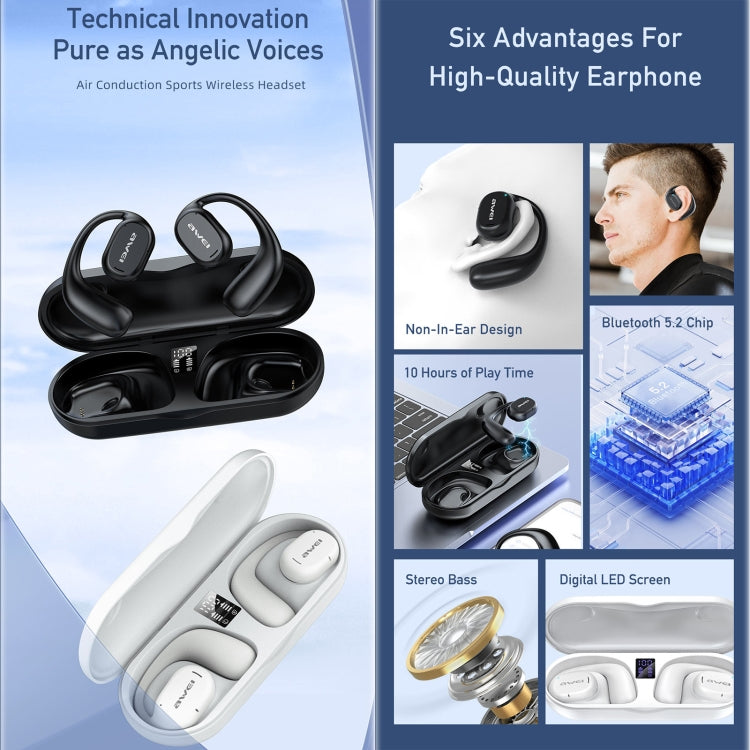 awei T69 Air Conduction Sport TWS Bluetooth Earbuds