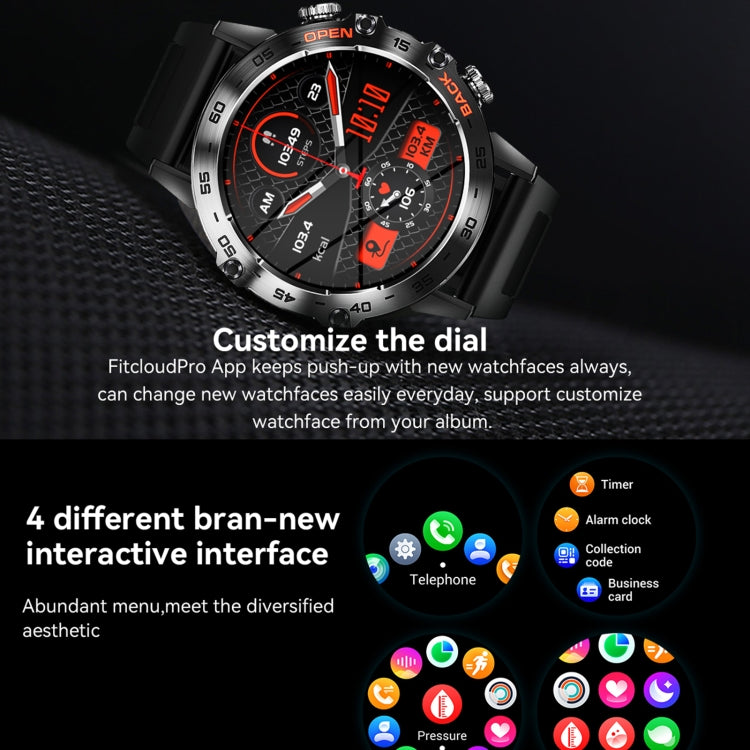 K52 1.39inch BT5.0 Smart Watch Support Heart Rate/ Sleep Detection