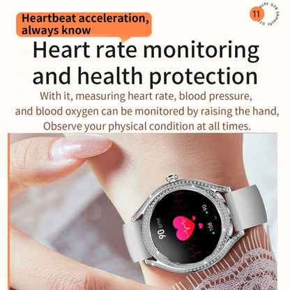 V66 1.28inch BT5.0 Smart Watch Support Heart Rate/ Sleep Detection, Steel Strap, Silicone Strap