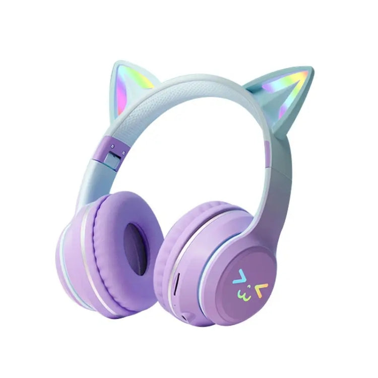 BT612 LED Cat Ear Single Sound Folding Bluetooth Earphone with Microphone