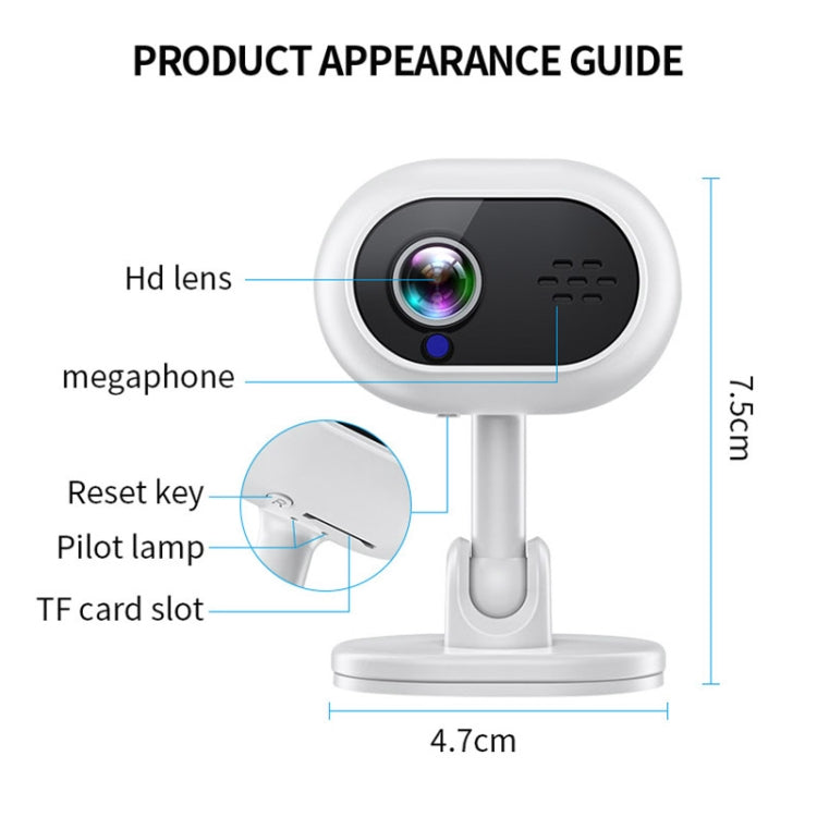 A4 1080P HD WiFi Smart Surveillance Camera Support Two-way Voice & Infrared Night Vision, A4