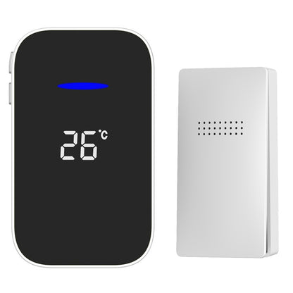 C302B One to One Home Wireless Doorbell Temperature Digital Display Remote Control Elderly Pager, US Plug, EU Plug, UK Plug