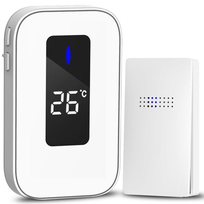 C303B One to One Home Wireless Doorbell Temperature Digital Display Remote Control Elderly Pager, US Plug, EU Plug, UK Plug