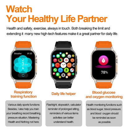 G41 Smart Bracelet, 2.01 inch IP67 Waterproof Smart Watch, Bluetooth Call / Heart Rate / Non-invasive Blood Glucose / HRV / MET