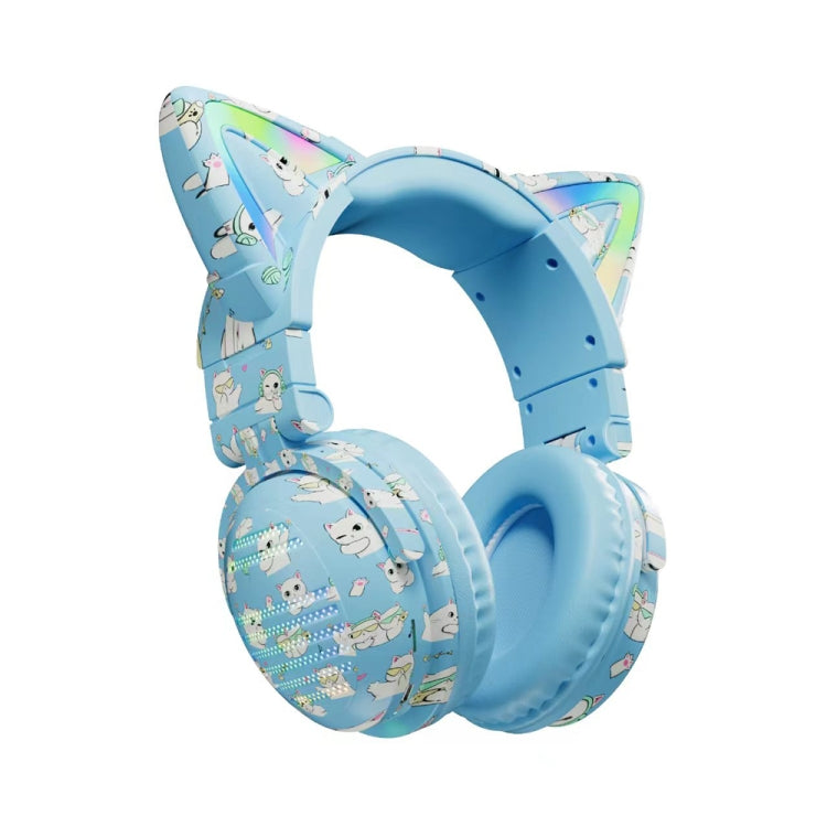 VJ371 Tuya RGB Cat Ear Wireless Bluetooth Earphone with Detachable Microphone