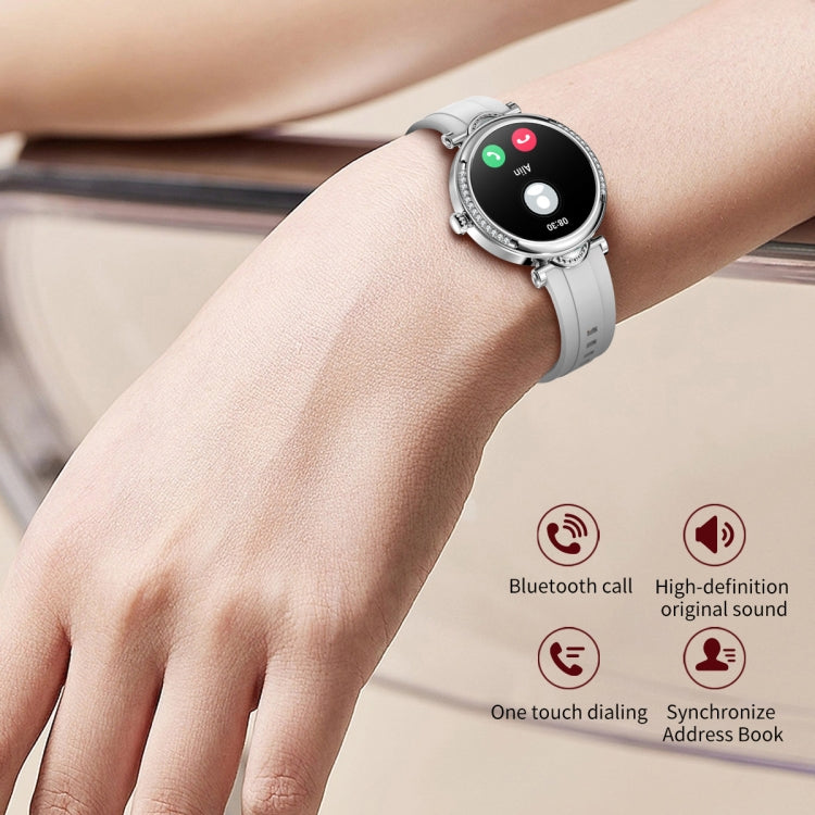 CF32 1.27 inch Screen Lady Smart Watch, Support Female Physiology Monitoring & 100+ Sports Modes, Silicone Band, Steel Band