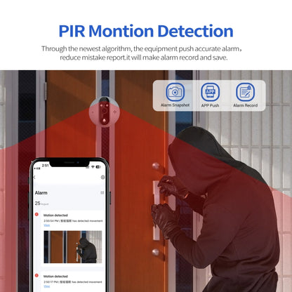ESCAM C87 1080P 4.3 inch Smart WiFi Digital Door Viewer Supports Wide-Angle PIR & Night Vision & Dingdong Photo, C87