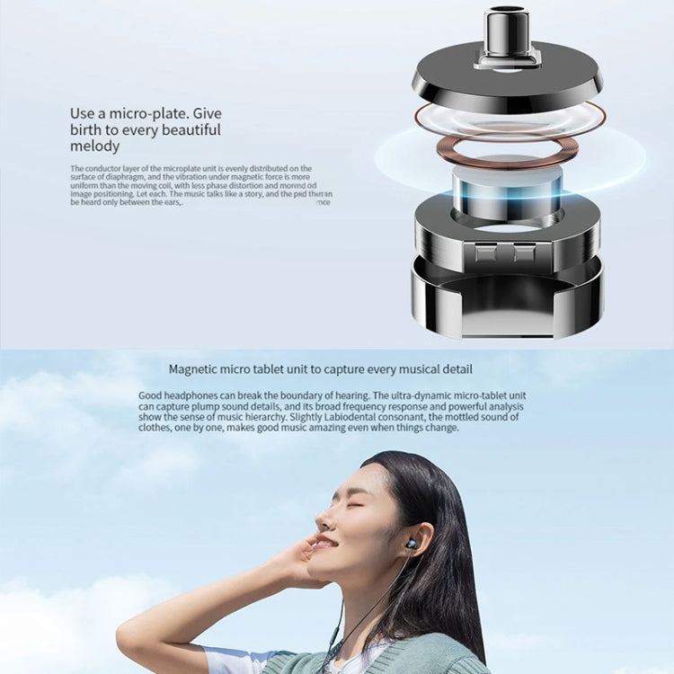 Original Xiaomi Dual Magnetic Super Dynamic Unit Earphone, Length: 1.28m, CDTEJ001LS