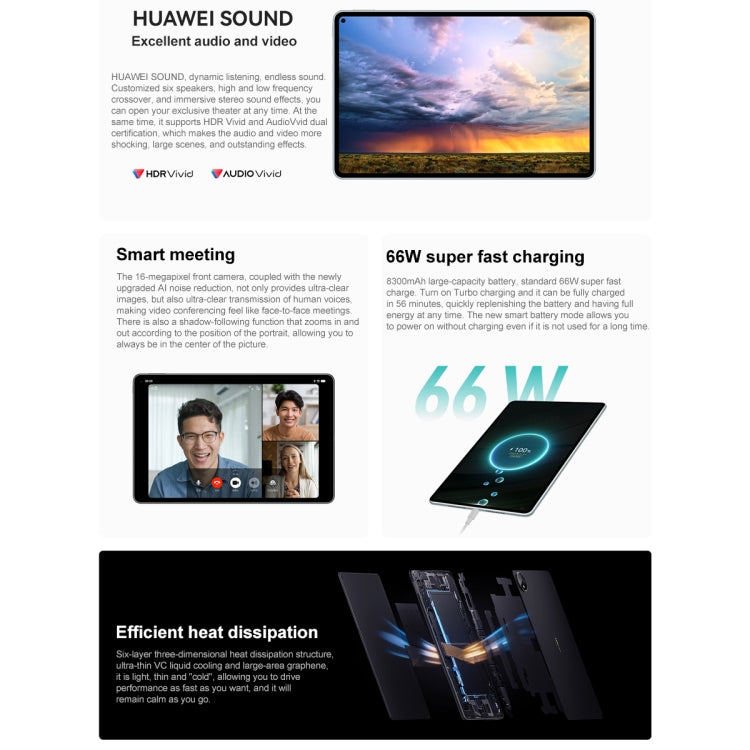 HUAWEI MatePad Pro 11 inch 2024 WiFi, HarmonyOS 4 Bidirectional Beidou Satellite Communication, Not Support Google Play, 12GB+256GB, 12GB+512GB