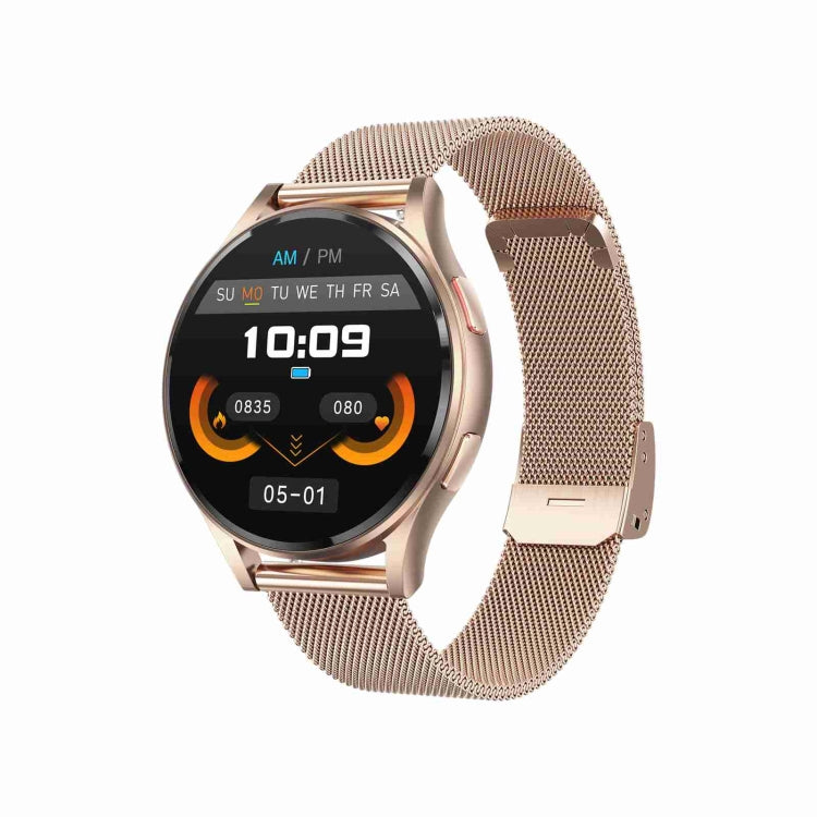 1.43 inch Milanese Steel Strap Bluetooth Call Smart Watch Support ECG / Non-invasive Blood Sugar, Milanese Steel Strap Black, Milanese Steel Strap Rose Gold