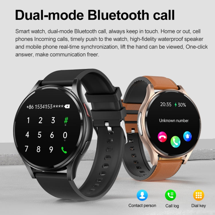 1.43 inch Silicone Strap Bluetooth Call Smart Watch Support ECG / Non-invasive Blood Sugar, Silicone Strap Black, Silicone Strap Light Yellow