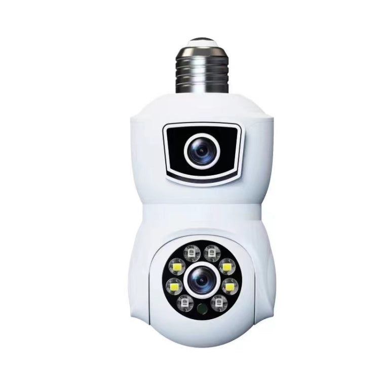 DP41 Bulb-type Dual-lens Motion Tracking Smart Camera Supports Voice Intercom, DP41 (Black), DP41 (White)