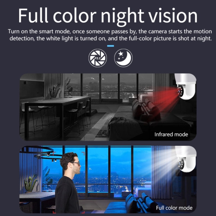 DP43 Bulb-type Motion Tracking Night Vision Smart Camera Supports Voice Intercom, DP43