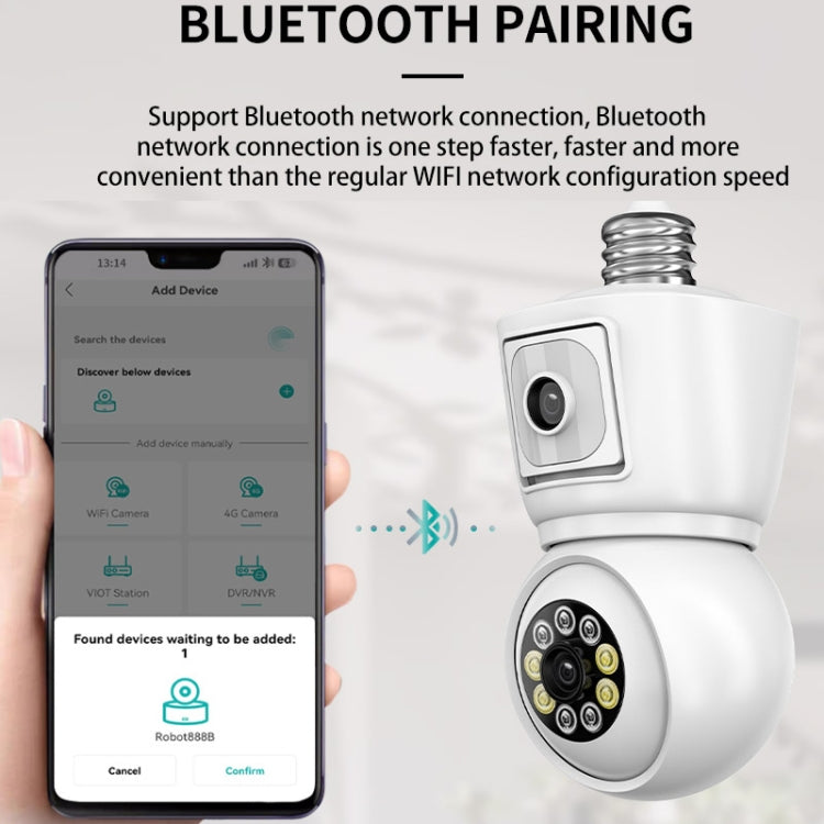 DP44 Bulb-type Motion Tracking Night Vision Smart Camera Supports Voice Intercom, DP44