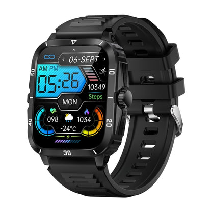 KT71 1.96 inch HD Square Screen Rugged Smart Watch Supports Bluetooth Calls/Sleep Monitoring/Blood Oxygen Monitoring