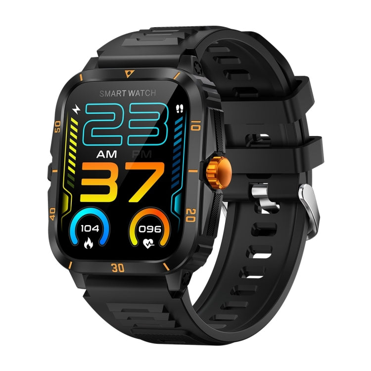 KT71 1.96 inch HD Square Screen Rugged Smart Watch Supports Bluetooth Calls/Sleep Monitoring/Blood Oxygen Monitoring