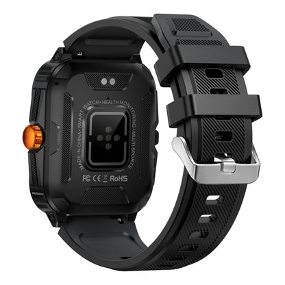 KT71 1.96 inch HD Square Screen Rugged Smart Watch Supports Bluetooth Calls/Sleep Monitoring/Blood Oxygen Monitoring