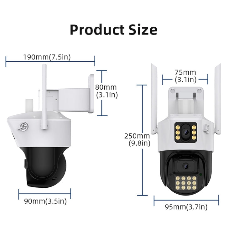 QX86 Motion Tracking Night Vision Smart Camera Supports Voice Intercom, US Plug, EU Plug, AU Plug, UK Plug