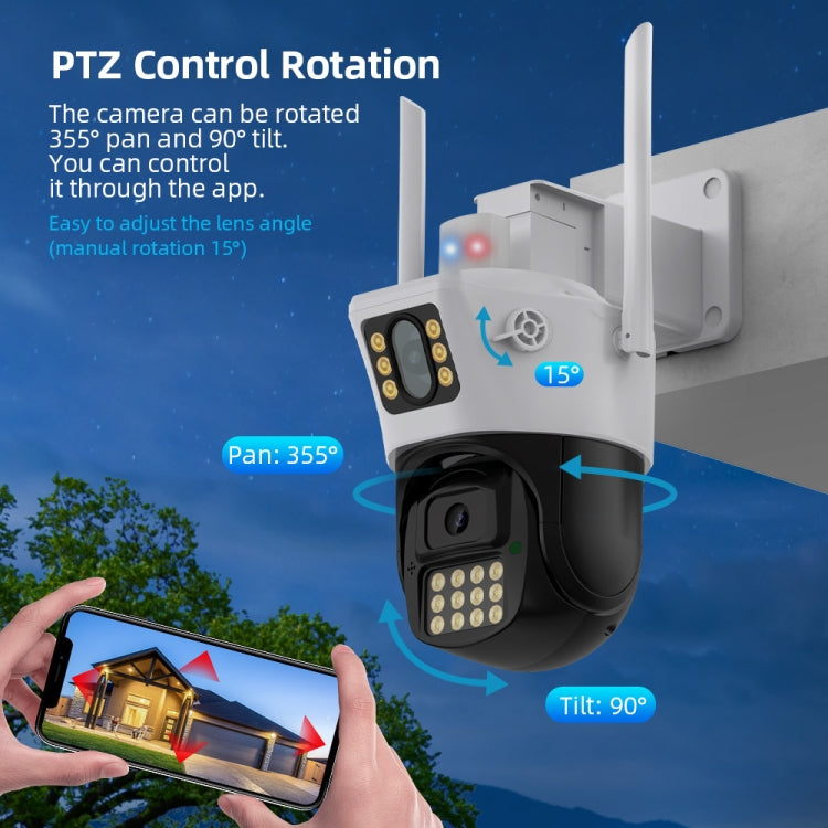 QX86 Motion Tracking Night Vision Smart Camera Supports Voice Intercom, US Plug, EU Plug, AU Plug, UK Plug