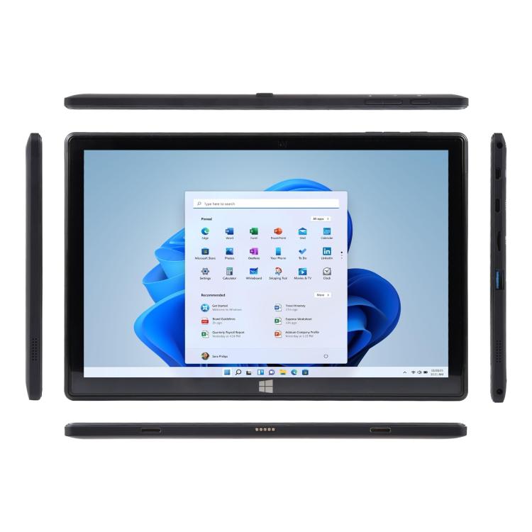 HONGSAMDE 10.1 inch 2 in 1 Tablet PC, Windows 11, Intel Gemini Lake J4125 Quad Core with Keyboard, 6GB+64GB, 8GB+128GB, 12GB+128GB