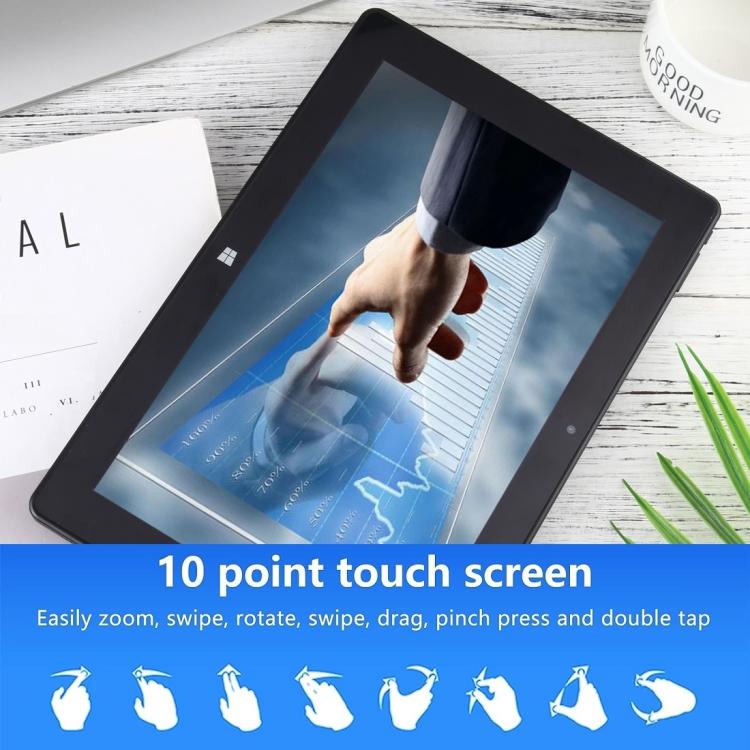 HONGSAMDE 10.1 inch 2 in 1 Tablet PC, Windows 11, Intel Gemini Lake J4125 Quad Core with Keyboard, 6GB+64GB, 8GB+128GB, 12GB+128GB