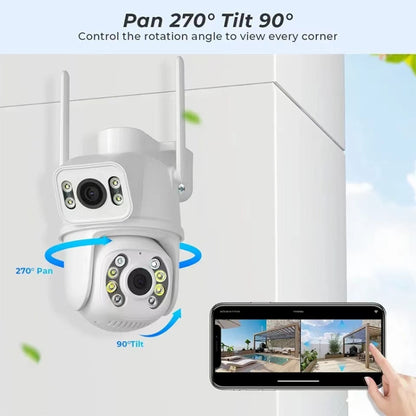 QX95 6MP WiFi Dual Camera Supports Two-way Voice Intercom & AI Recognition, QX95