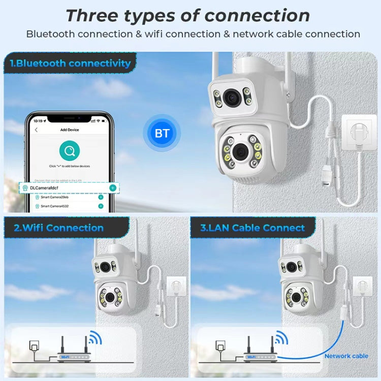 QX95 6MP WiFi Dual Camera Supports Two-way Voice Intercom & AI Recognition, QX95