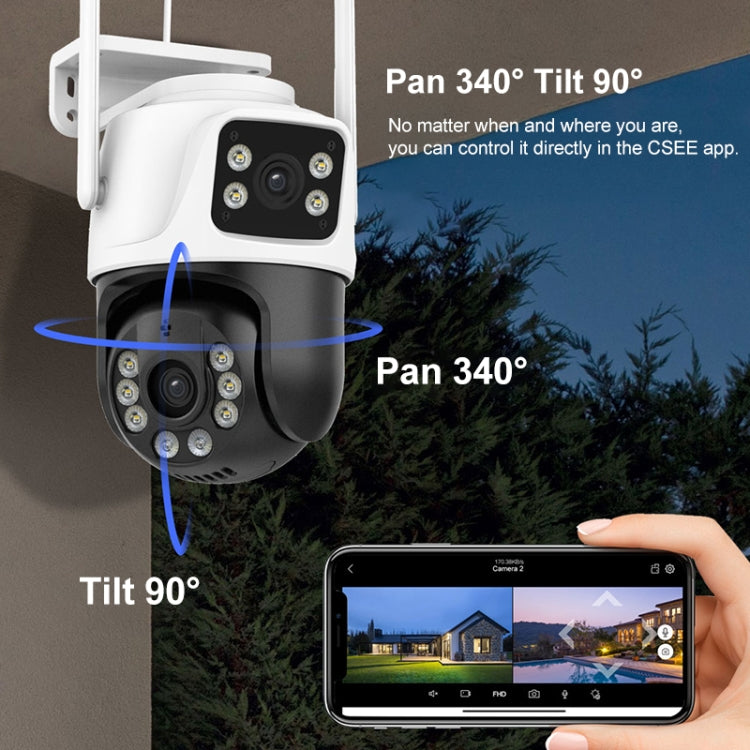 QX101 6MP WiFi Dual Camera Supports Two-way Voice Intercom & Infrared Night Vision, QX101