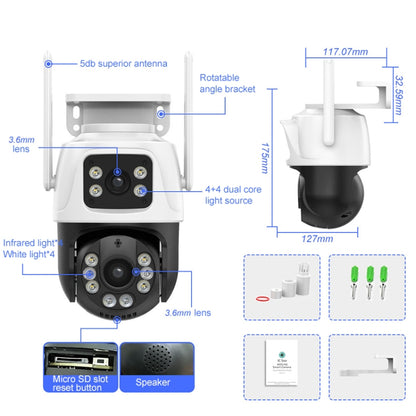 QX101 6MP WiFi Dual Camera Supports Two-way Voice Intercom & Infrared Night Vision, QX101