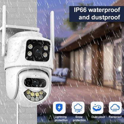 QX102 3MP WiFi Triple Camera Supports Two-way Voice Intercom & Infrared Night Vision, QX102