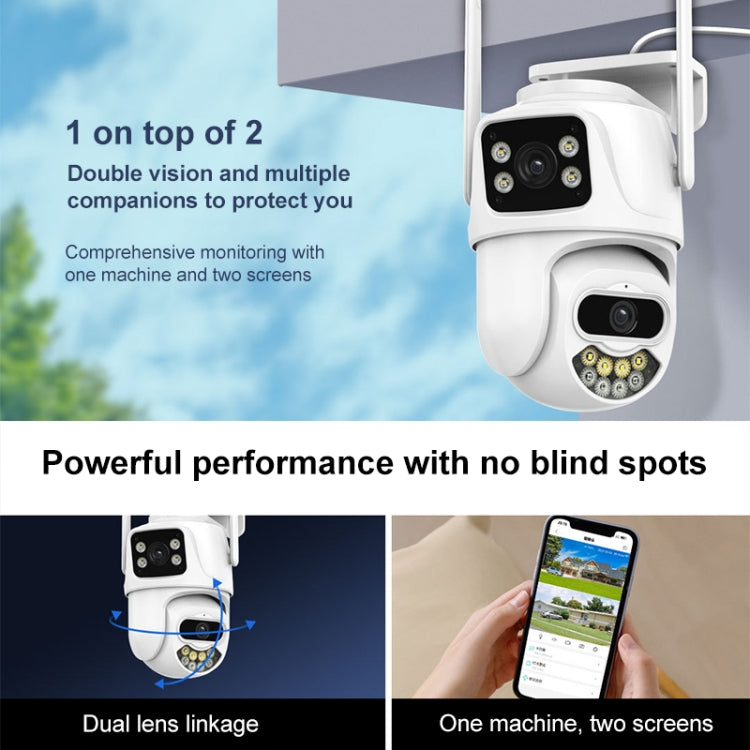 QX102 3MP WiFi Triple Camera Supports Two-way Voice Intercom & Infrared Night Vision, QX102