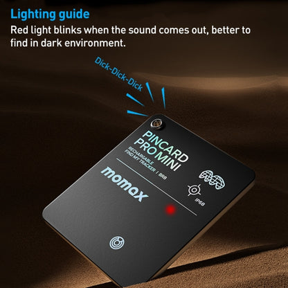 MOMAX PINCARD BR8 Card Wireless Charging Positioning Anti-lost Device, PINCARD BR8