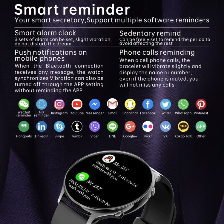 DM05 1.28 inch BT5.0 Smart Sport Watch, Support Sleep / Blood Oxygen / Temperature / Heart Rate / Blood Pressure Health Monitor