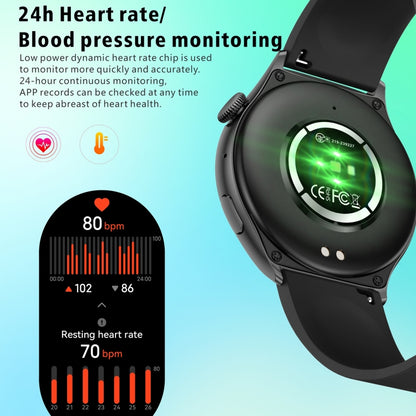 QX10 1.43 inch BT5.2 Smart Sport Watch, Support Sleep / Heart Rate / Blood Oxygen / Blood Pressure Health Monitor