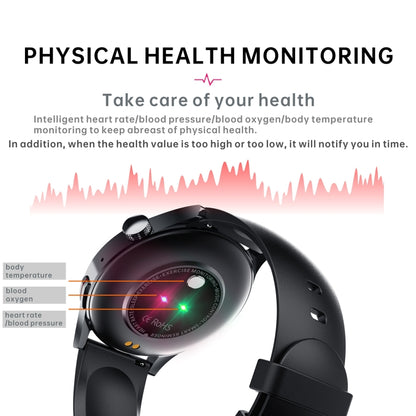 DM14 1.32 inch BT5.2 Smart Sport Watch, Support Bluetooth Call / Sleep / Blood Oxygen / Temperature / Heart Rate / Blood Pressure Health Monitor