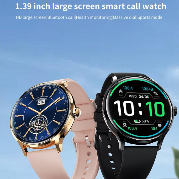 QS80 1.39 inch BT5.2 Smart Sport Watch, Support Bluetooth Call / Sleep / Blood Oxygen / Temperature / Heart Rate / Blood Pressure Health Monitor