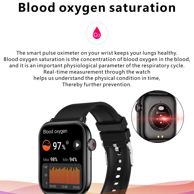 QX9 1.96 inch BT5.2 Smart Sport Watch, Support Bluetooth Call / Sleep / Blood Oxygen / Heart Rate / Blood Pressure Health Monitor