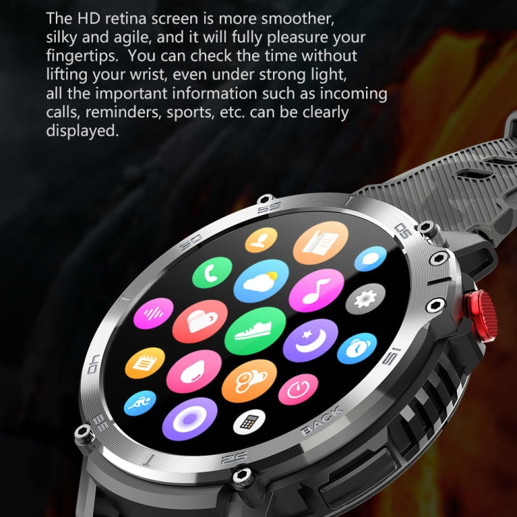 C22 1.6 inch Round Screen Bluetooth Smart Watch, Support Health Monitoring & 24 Sports Modes