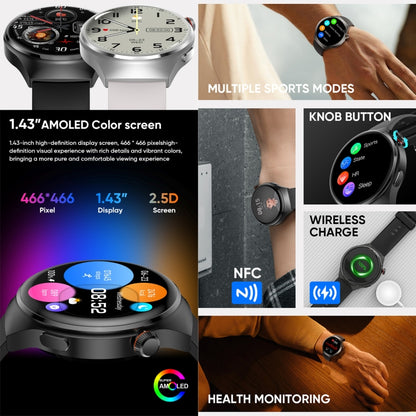 MT26 Smart Watch 1.43 inch AMOLED Bracelet, Support Bluetooth Call / Blood Pressure / Blood Oxygen / Heart Rate