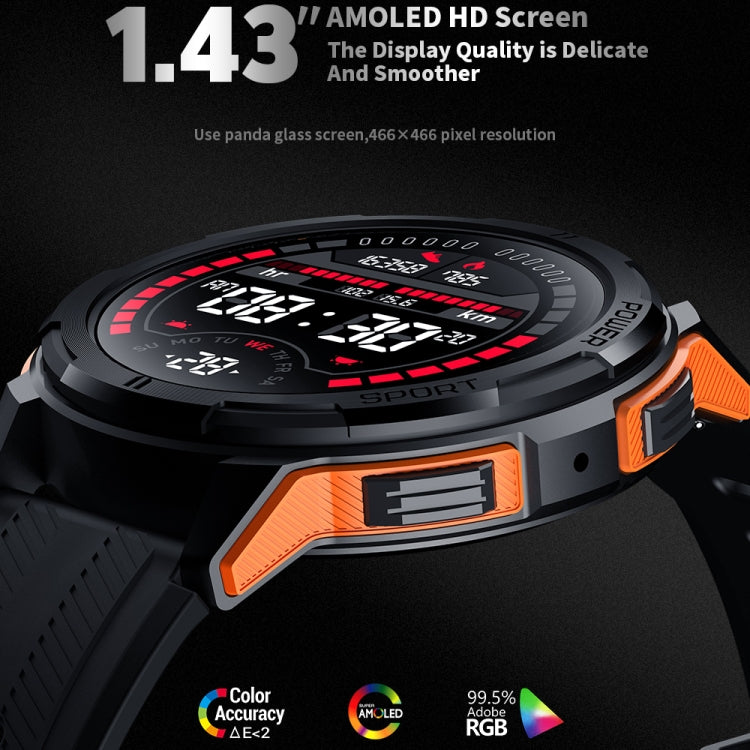 LEMFO C25 1.43 inch HD Round Screen Outdoor Smart Watch Supports Blood Oxygen Detection/Sedentary Reminder