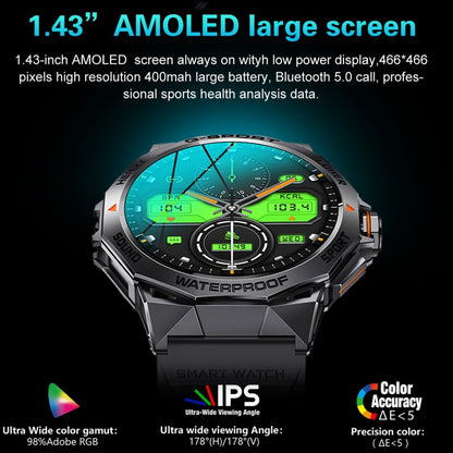 LEMFO K62 1.43 inch AMOLED Round Screen Smart Watch Supports Bluetooth Calls