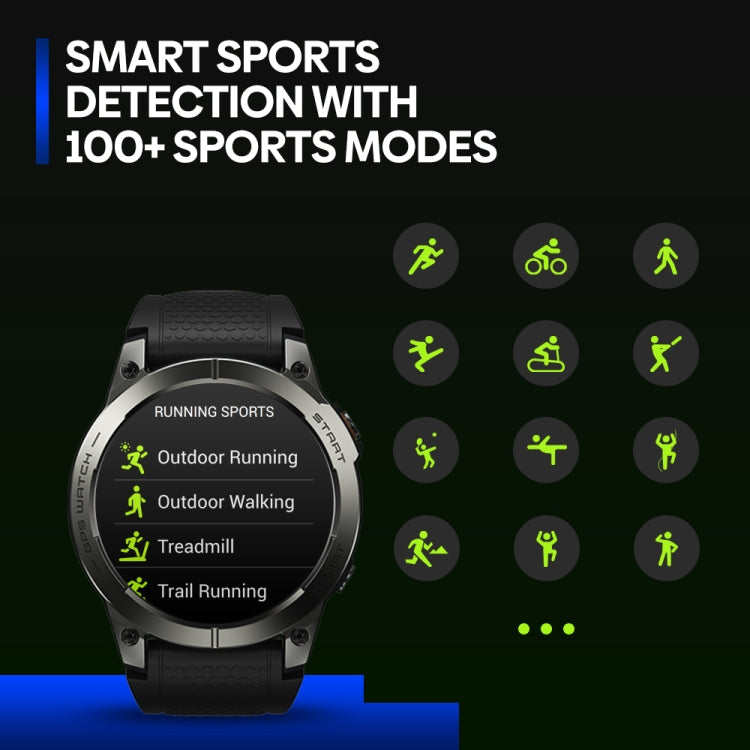 Zeblaze Stratos 3 Pro 1.43 inch AMOLED Screen Sports Smart Watch Support Bluetooth Call, Stratos 3 Pro