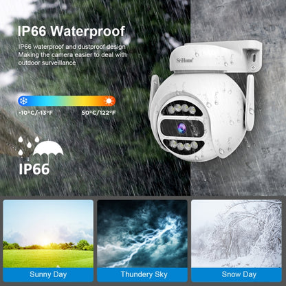 SriHome SH047 4MP IP66 Waterproof Motion Detection Night Vision WiFi HD Camera, SH047