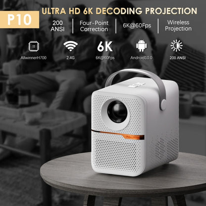 GXMO P10 Android 10 OS HD Portable WiFi Projector, US Plug, EU Plug, UK Plug, AU Plug